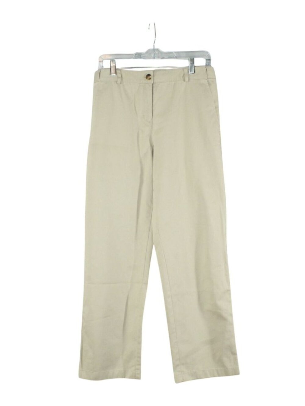 LL Bean Women's Pants Size 8 Pet Khaki Cotton Classic Fit High Rise Preppy Work